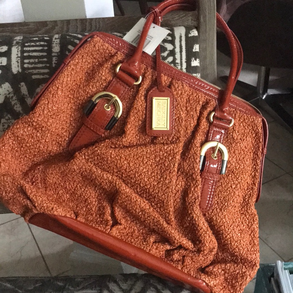 Badgley Mischka Straw Handbag. Brand New